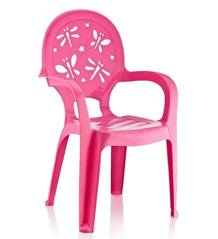 WEBHIDDENBRAND Detská stolička (365 x 360 x 586 mm), svetlo ružová